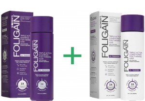 Foligain shampoo + conditioner for women combination package - 