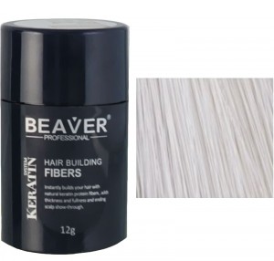 Beaver keratine haarvezels - Wit (12 gr) - kleuring witter proefverpakking