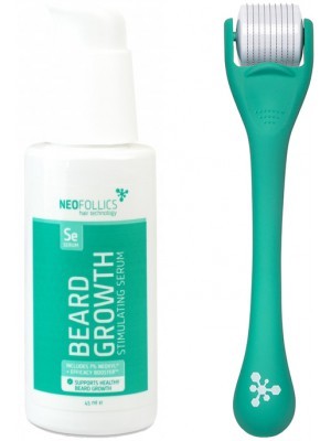 Neofollics beard growth serum + beard roller - 